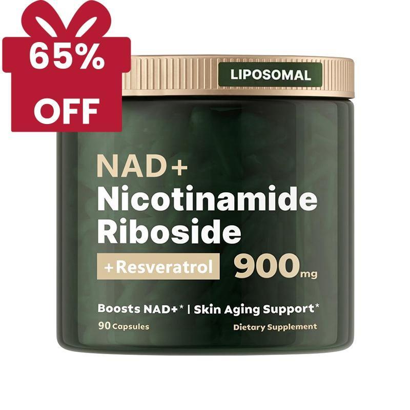 NAD+ Supplement with Nicotinamide RibosideResveratrol, Quercetin - Skin Aging Support,Energy, Focus-80 Capsules Edible DietaryHealthcare Fitness