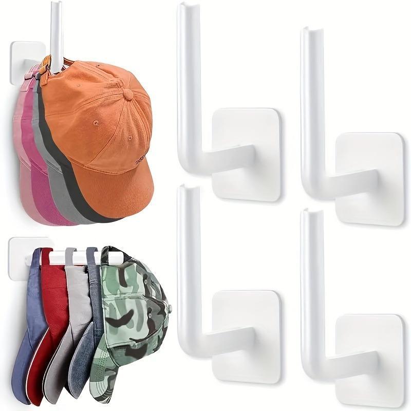 Wahoo Hat Rack 查看[Hat Rack, 4 Counts Wall Mounted Hat Holder, Hat Storage Rack, Hat ...