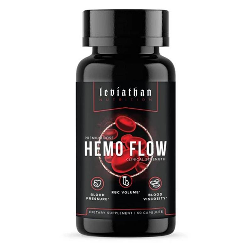 Leviathan Nutrition Hemo Flow | Blood Pressure & Heart Health Supplement- Hematocrit, and Blood Viscosity Supplement with Vitamin C & Black Pepper Extract (60 Capsules)