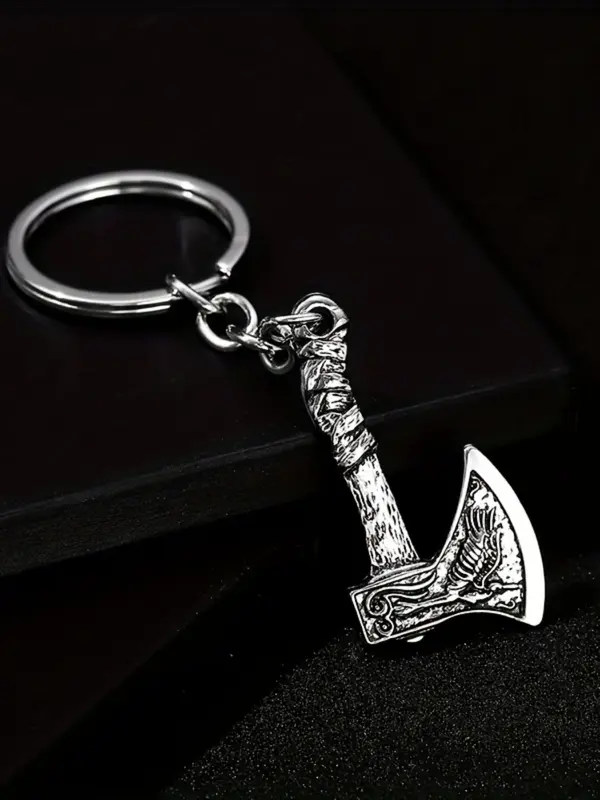 查看[[Trendy Minimalist Axe Pendant Keychain] A Trendy European And ...