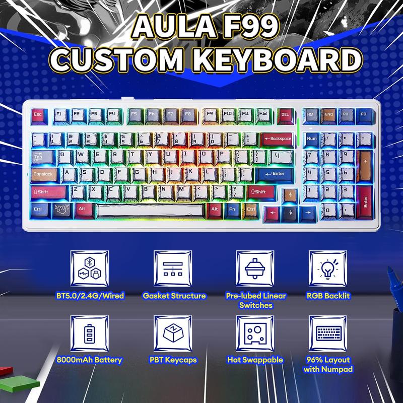 [OFFICIAL] Aula F99 Wireless Gaming Keyboard [GARA TikTok爆款商品分析 - GMV ...