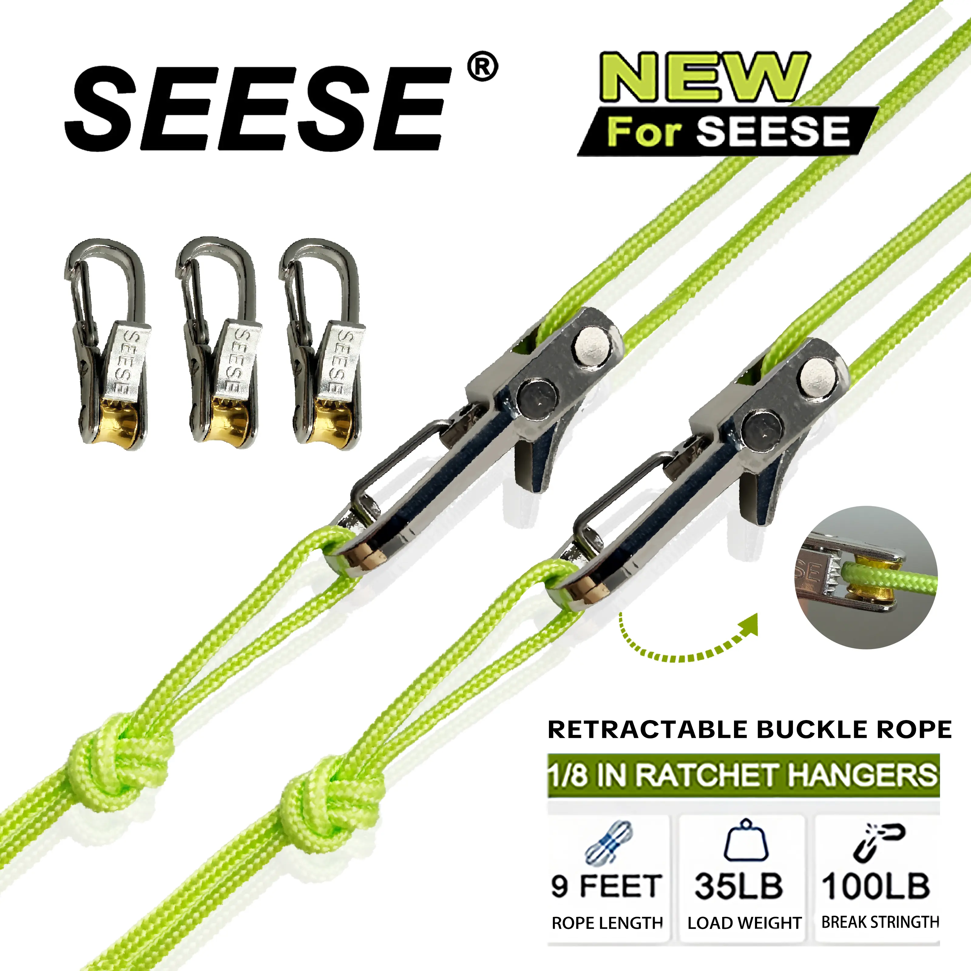 SEESE Retractable Buckle Rope-Adjustable Ropes 202 TikTok爆款商品分析 - GMV ...