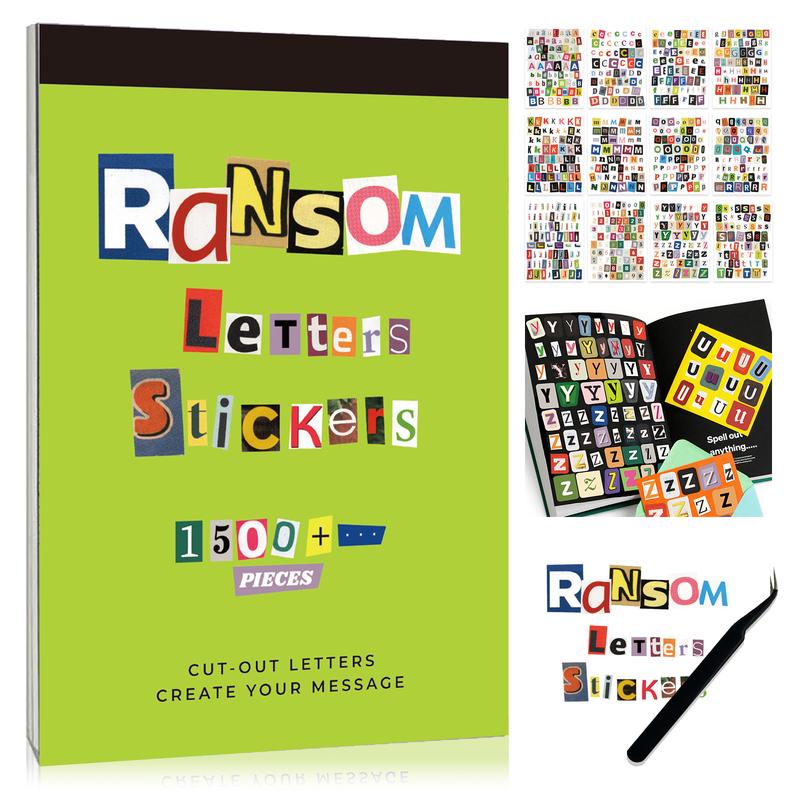 Ransom Letter Sticker Book 1500+ Pcs Retro Alphabe TikTok爆款商品分析 - GMV ...