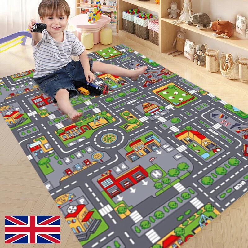Kids Play Mat Car Road Map Rug 80x120cm Non-Slip W TikTok爆款商品分析 - GMV ...