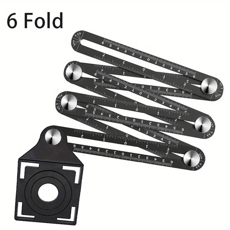 Aluminum Alloy 6-Fold Angle Measuring Ruler with Upgraded Metal Knobs ...