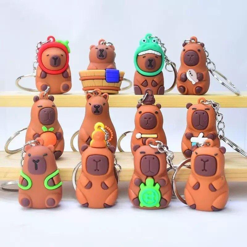 查看[(Gifts) 1pcs Kawaii Capybara Fruit Keychains – Cute Silicone Cartoon ...