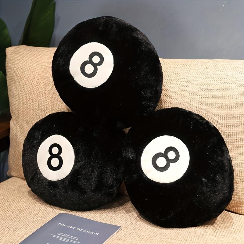 查看[Realistic Billiard Ball 8-Ball Filled Pillow, Soft Round Cushion for ...