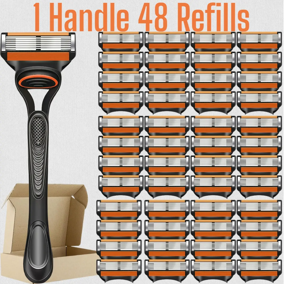 Men's razor set, 1 handle and 12/24/36/48 refillss TikTok爆款商品分析 - GMV ...