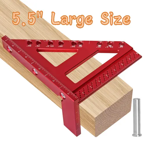 查看[5.5 Inch Carpenter Square Hole Scribing Ruler, 22.5-90 Degree ...