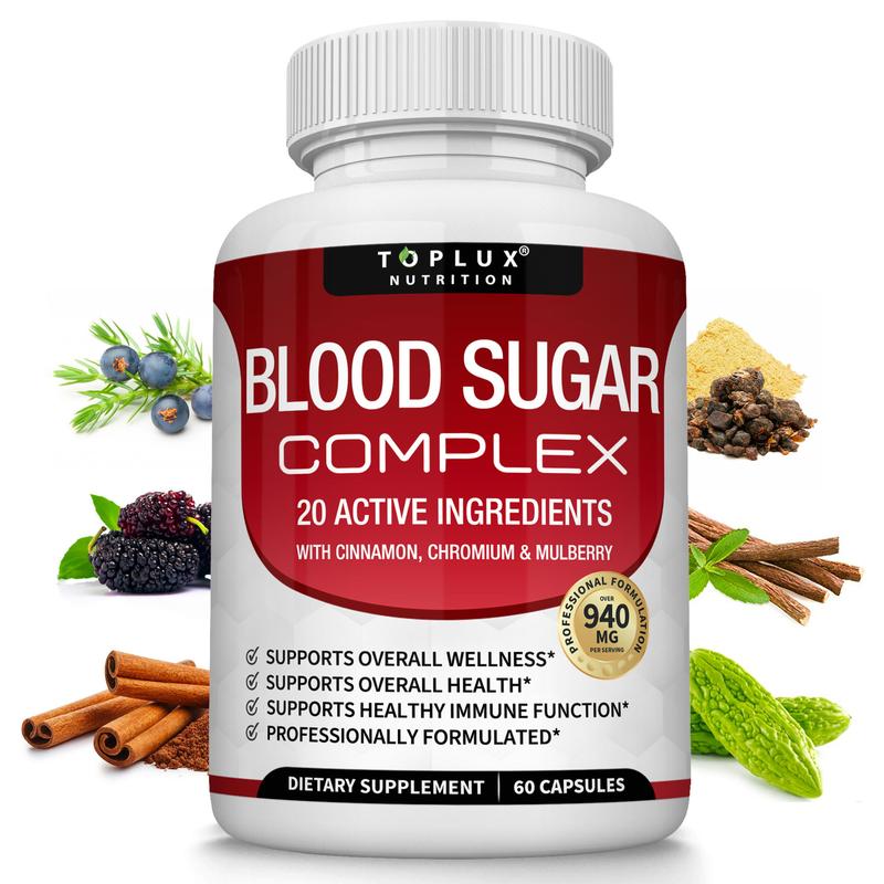 Blood Sugar Complex 20 Vitamins & Minerals Support Overall Health