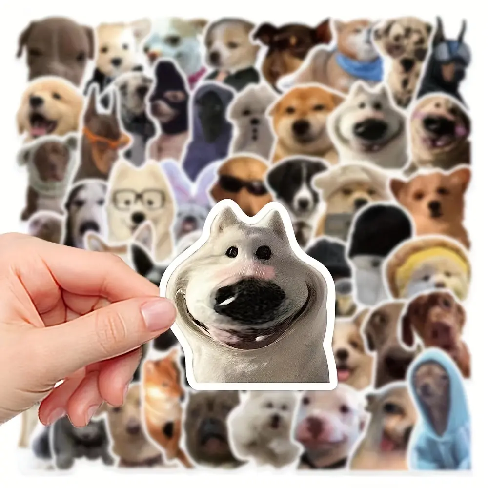 查看[60 Pcs Funny Dog Stickers Realistic Puppy Expressions, Unique ...