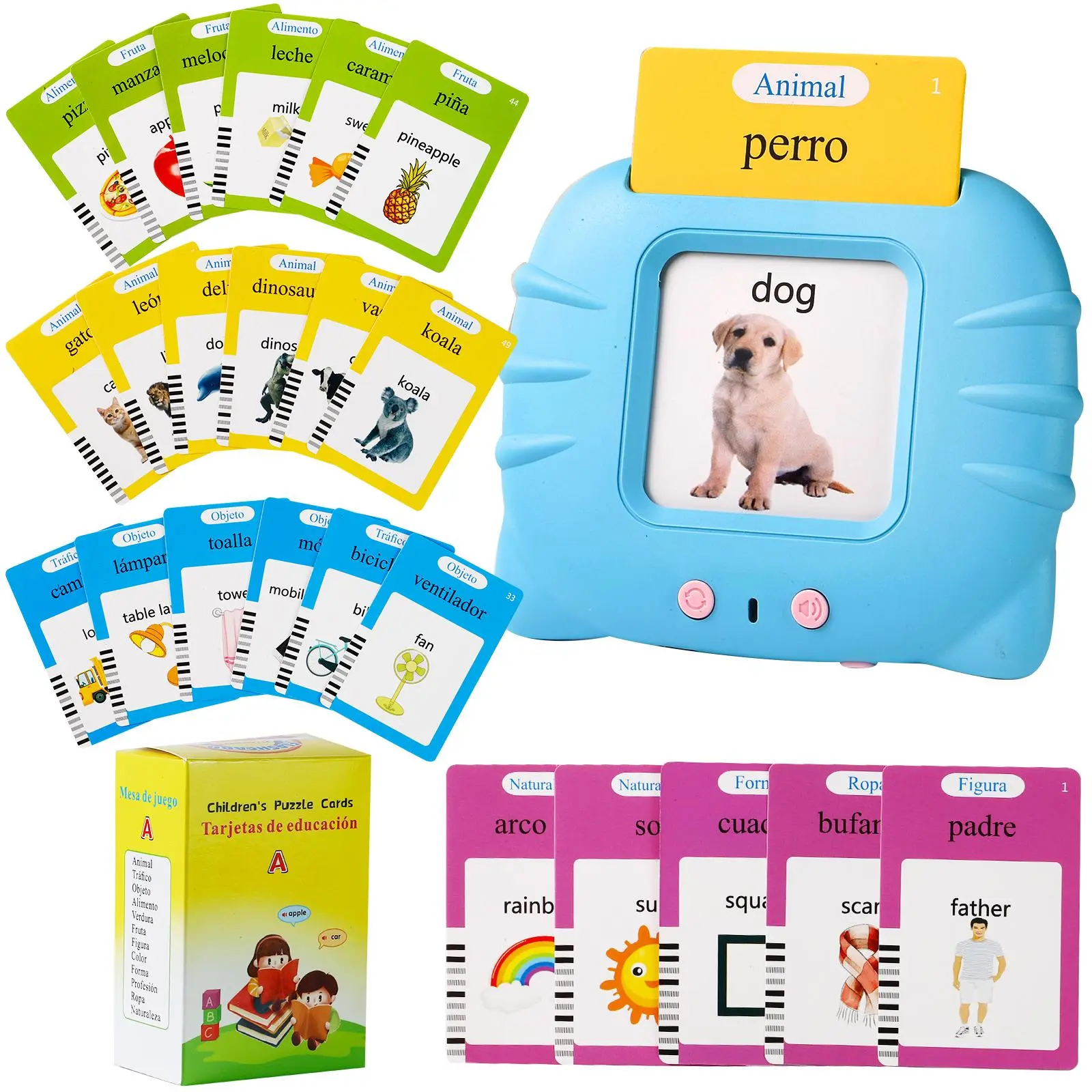 查看[Bilingual Talking Flash Cards Learning Toy for Kids - English ...