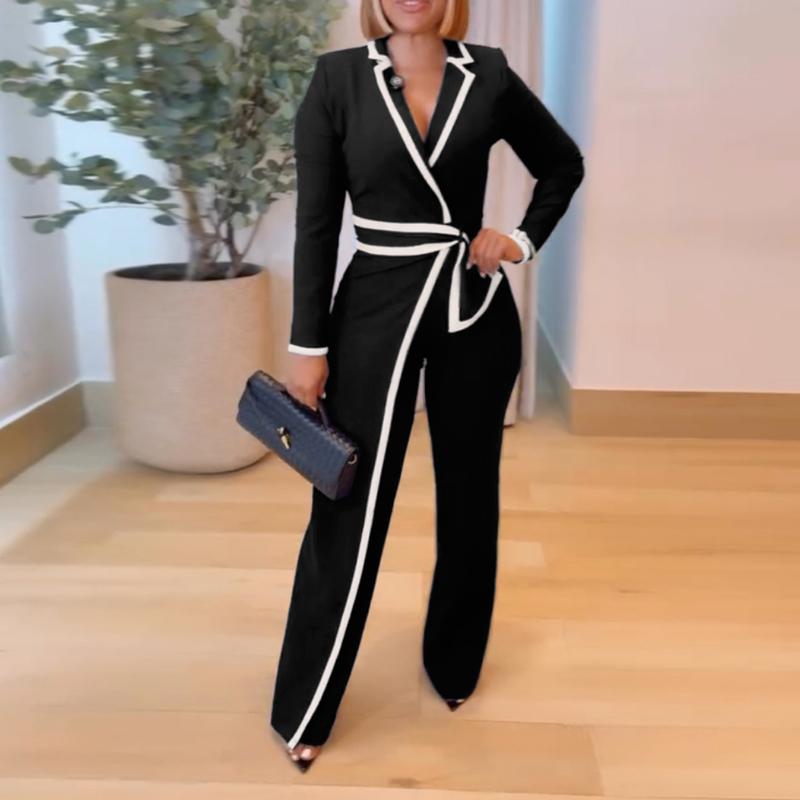 Vacation Outfit Women CHICME Women's Summer Two Piece Outfit - V Neck Crop Tank With Wide Leg Linen Pants Set Chicme Tank