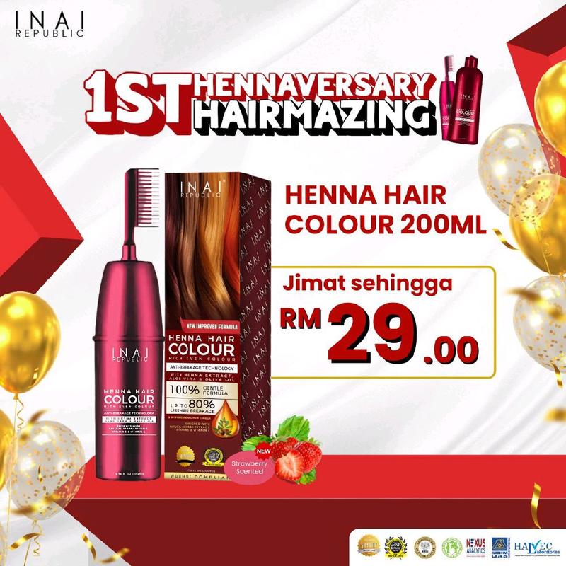 查看[INAI PEWARNA RAMBUT HALAL - 4 FREE GIFT COVER KIT - HENNA HAIR ...