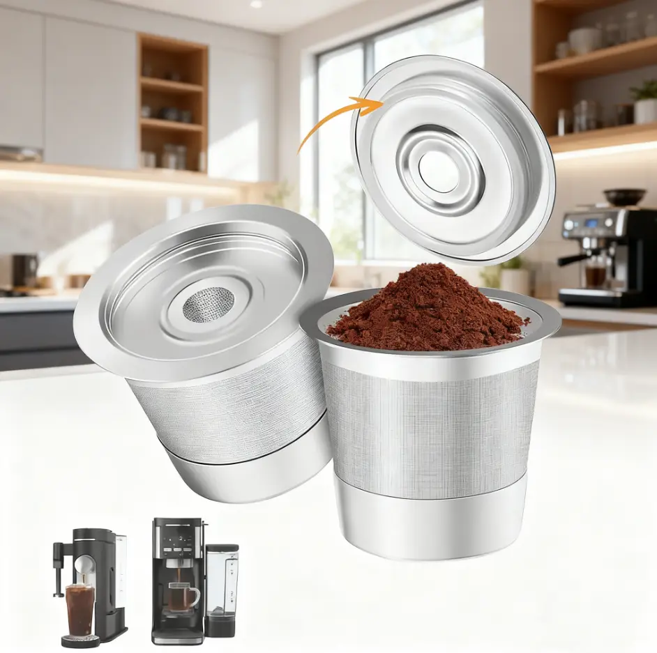 查看[2pcs Reusable Coffee Filter for Machines & Capsules Universal ...