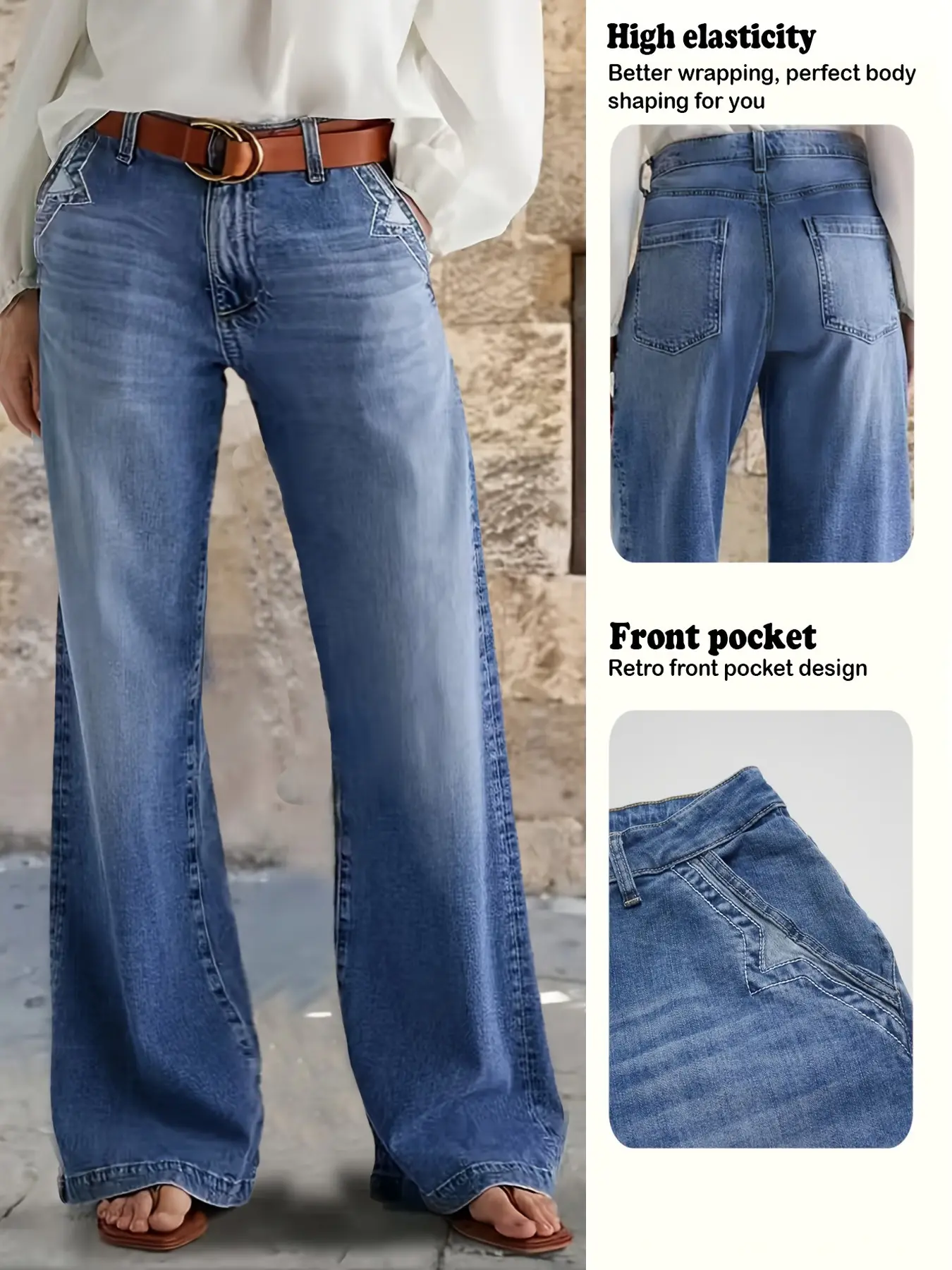 denim wide-leg casual patchwork python pants | wide... Women's Denim Wide Leg Pants with Pocket Patches, TikTok爆款商品分析 - GMV/销量 ...