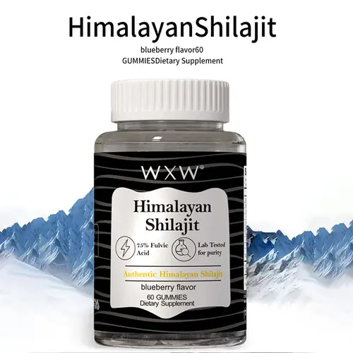 WXW Pure Himalayan Shilajit GummiesWith Ashwagandha, Gokshura & other herbs l Noadded sugar|60 Gummies