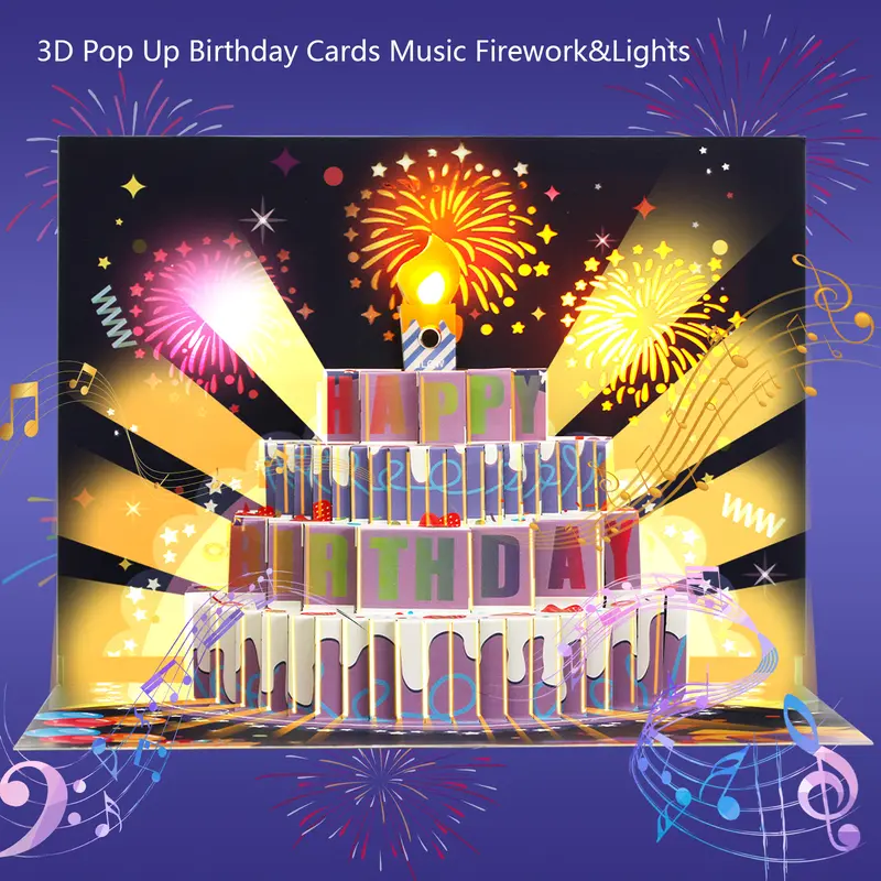 UPGRADED 3D Pop Up Birthday Card with Musical LED TikTok爆款商品分析 - GMV/销量 ...