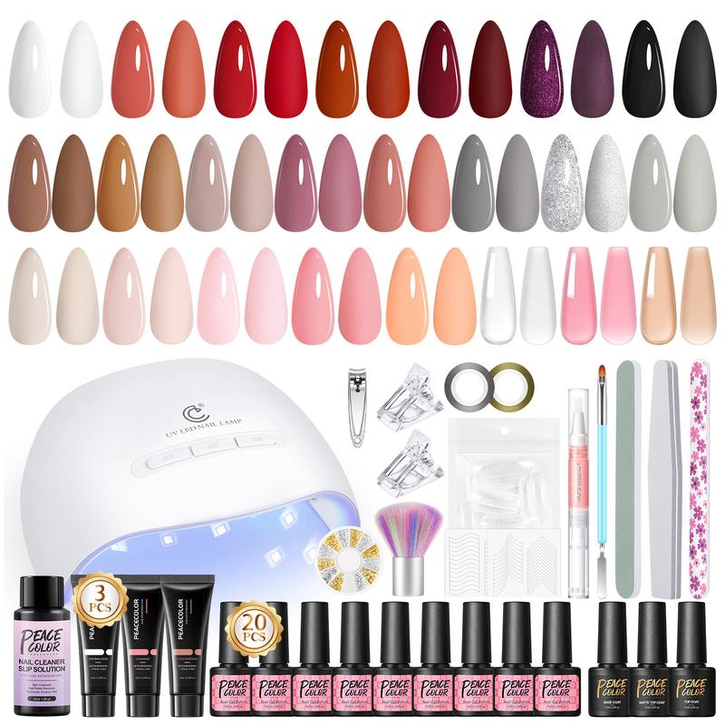 PEACECOLOR Gel Nail Kit with Lamp Glitter Gel Poli TikTok爆款商品分析 - GMV ...