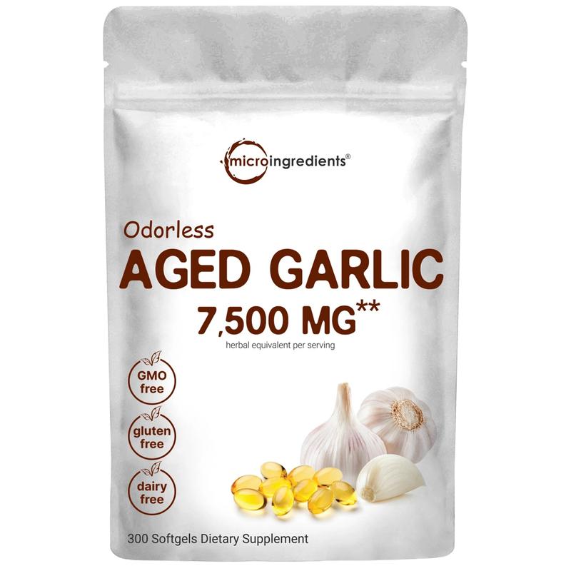 Micro Ingredients Odorless Garlic Extract, 300 Softgels