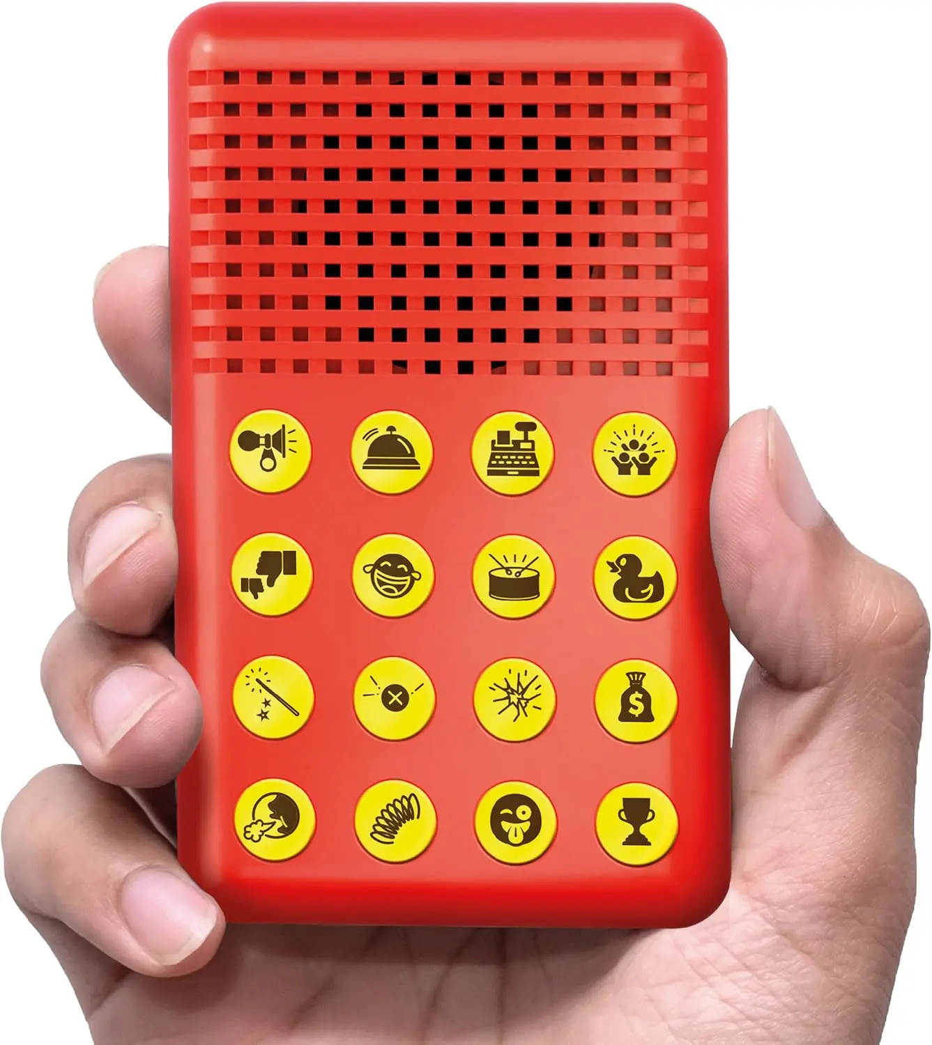 KNUCKLHEAD Electronic Sound Effects Machine - Unisex Novelty Gag Toy with 16 Funny Sounds, Colorful Sticker, 3x4x1 in Size, Party Gag Trigger, Oddities Gifts for Kids' Birthday Parties