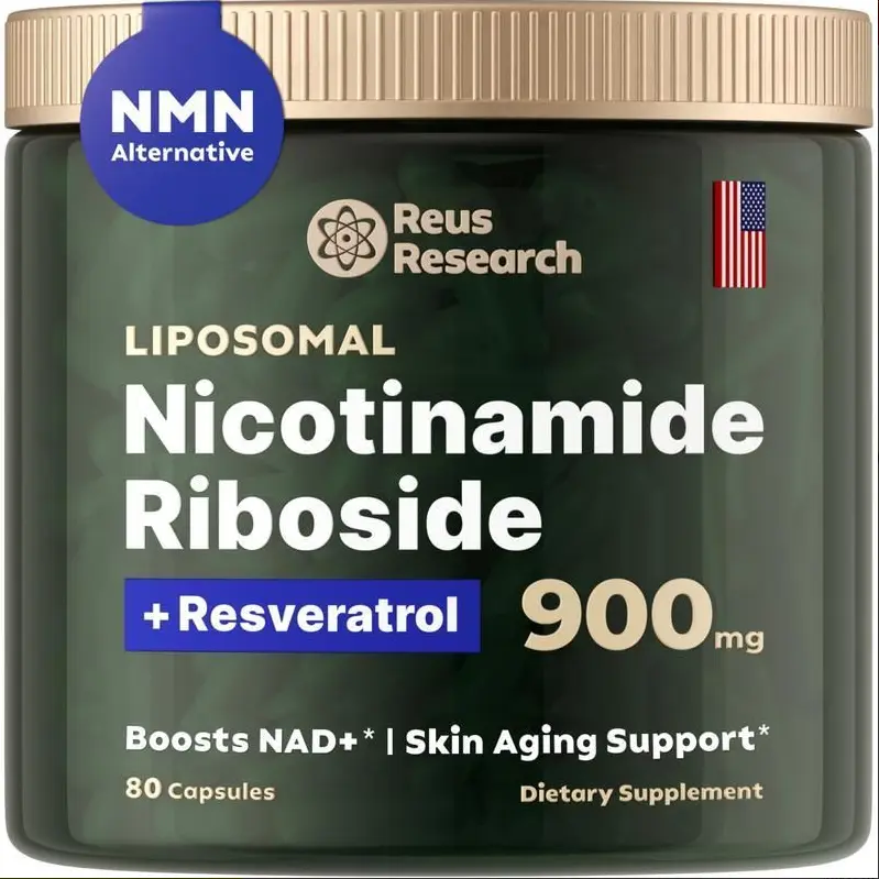 NAD+ Supplement forSkin Aging Support, Energy, and Focus - 80 Count -Vitamin & Wellness Supplements Dietary HealthcareEdible Fitness Fitness