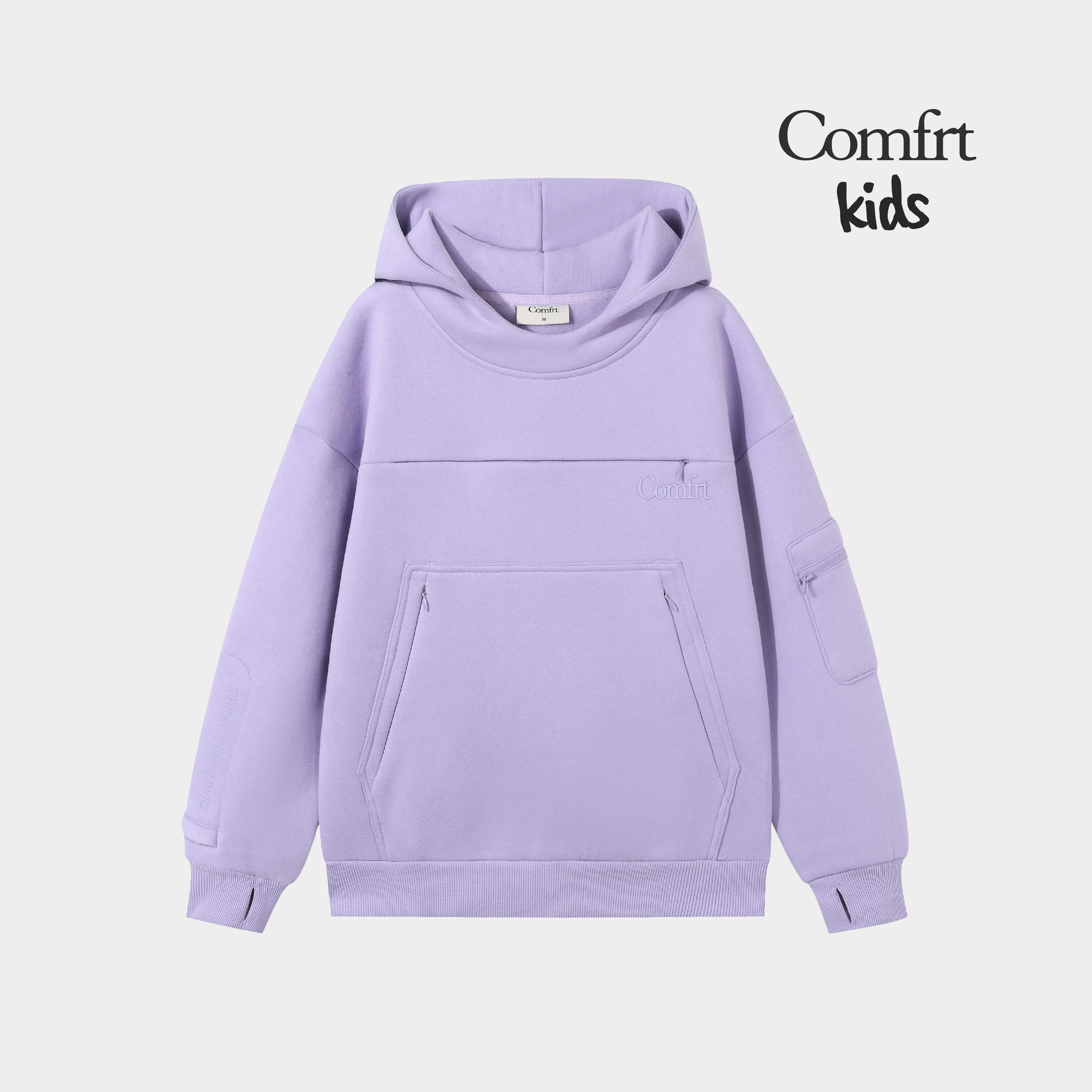 Comfrt | Kid Snak Hoodie | Kids Hoodie With Snack Pockets Lined Fleece Hoodie