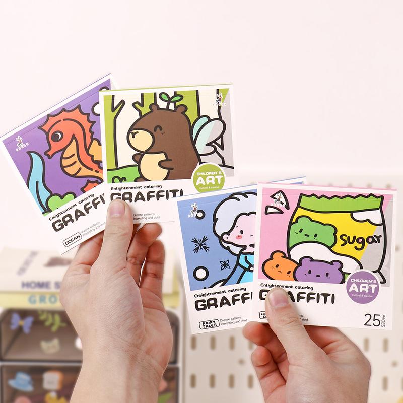 Cartoon Convenient Coloring Book 25 Mini Watercolo TikTok爆款商品分析 - GMV ...