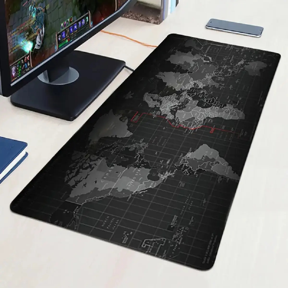 Gaming Mousepad Computer XL Motif Peta Dunia Hitam TikTok爆款商品分析 - GMV ...