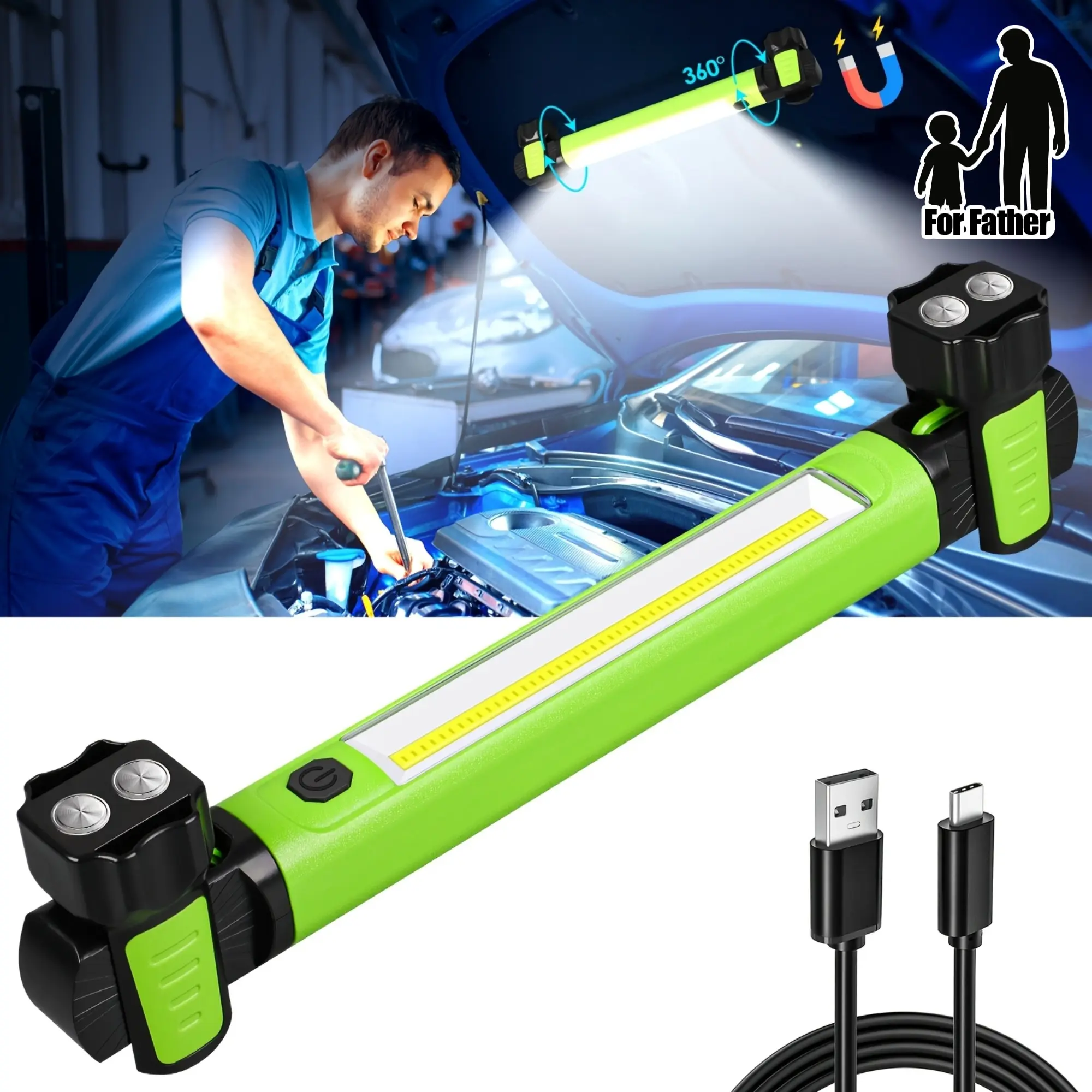 查看[2500LM Bright LED Work Light 5200mAh Rechargeable Magnetic Under ...