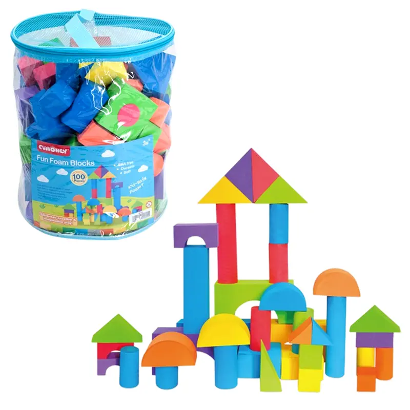 查看[100 Piece Foam Building Block Set for Toddlers & Kids - Large 100pc ...