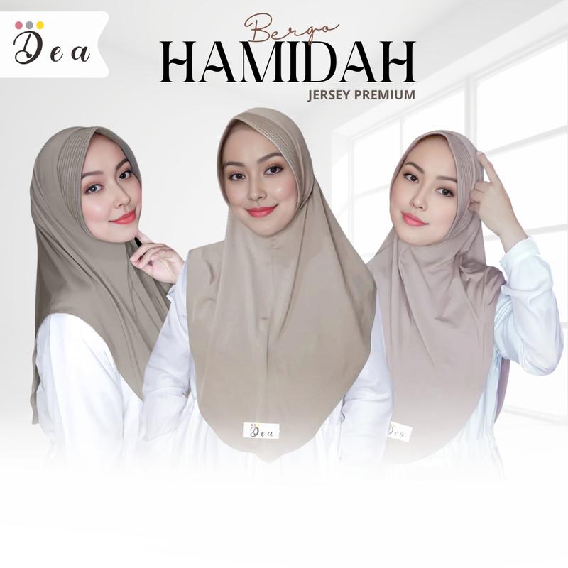 hijab bergo hamidah jersey