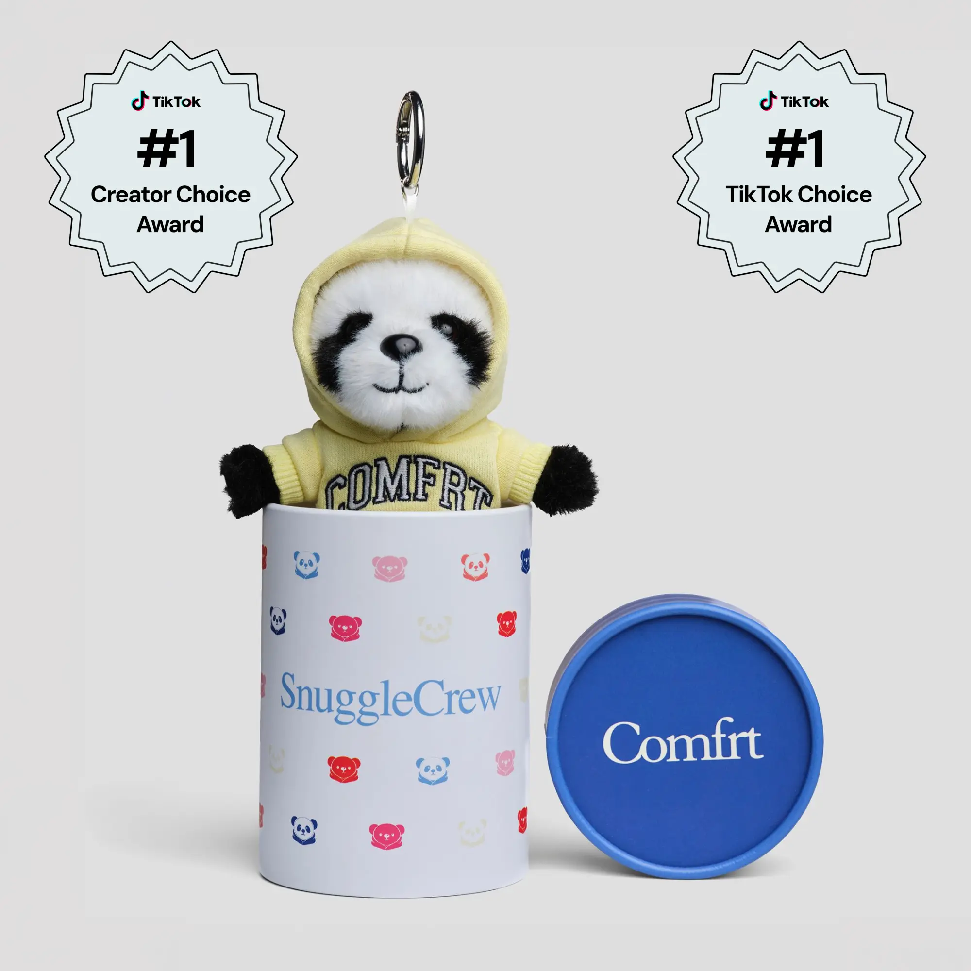 Comfrt | Panda Bear Mystery Color Keychain | Varsity Hoodie Keychain in Surprise Color