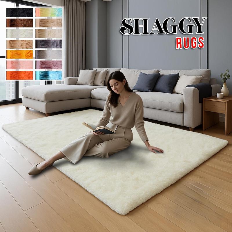 查看[Fluffy Shaggy Area Rugs for Living Room, Modern Super Soft Pile ...