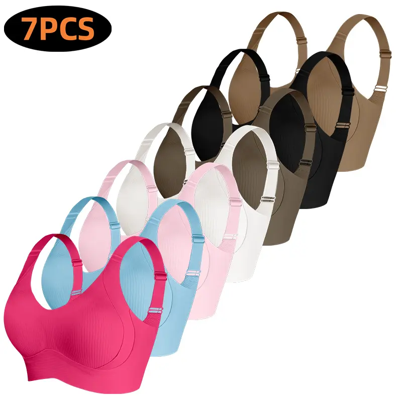 Women's Solid Wireless Bra, ComfortableBreathable Push Up Bra, Softness Lightweight,Lingerie for All Seasons, Pushbra
