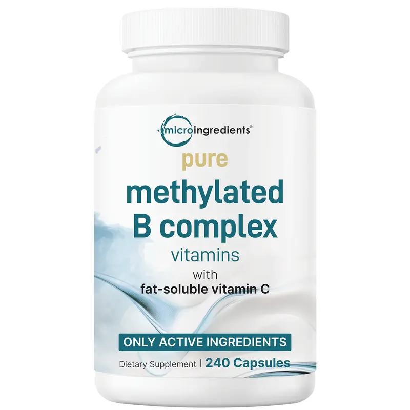 Micro Ingredients Methylated B Complex, 240 Pure Capsules