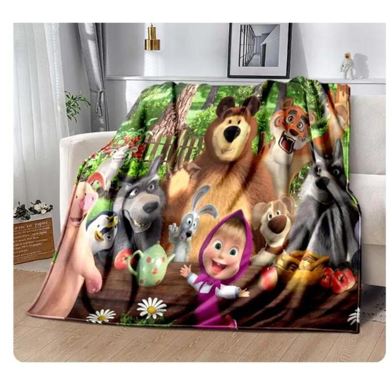 3D Cute Cartoon M-Masha And Bear Print Blanket Fas TikTok爆款商品分析 - GMV ...