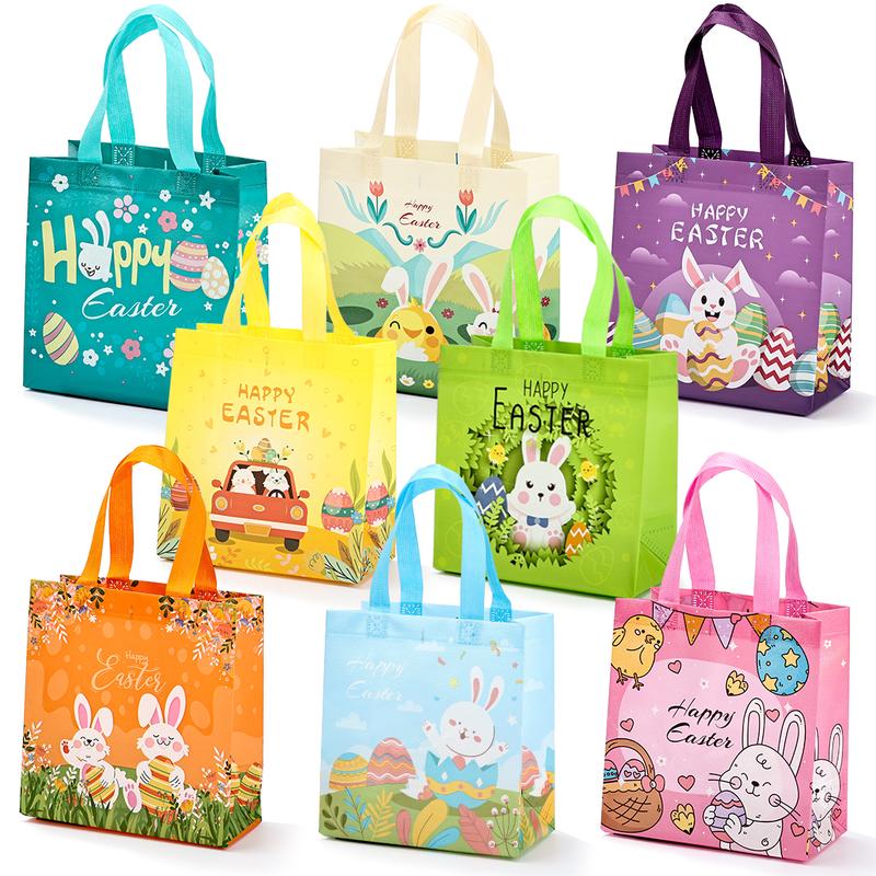 查看[8 Pack Easter Gift Bags for Kids, Bunny & Egg Treat Bags with ...