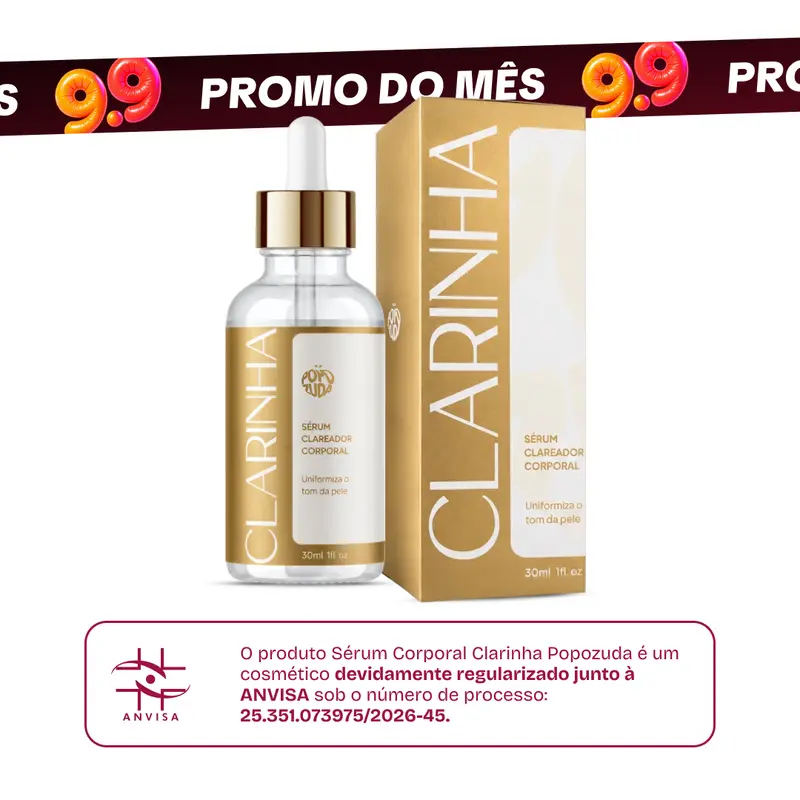 Popozuda Sérum Corporal com Niacinamida e Ácido Tranexâmico 30ml