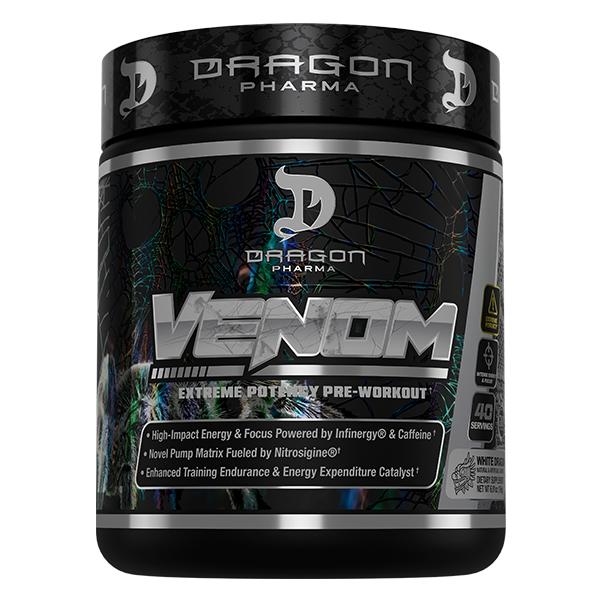 Dragon Pharma Venom Pre-Workout Powdered Supplement Drink Mix (20/40 Servings)