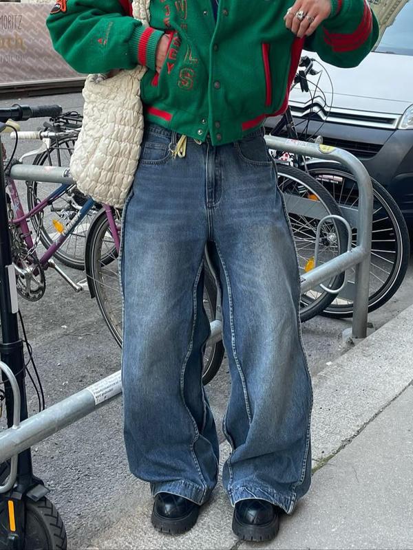 Men's Dark Street Style Wide Leg Patchwork Dark Wa TikTok爆款商品分析 - GMV ...