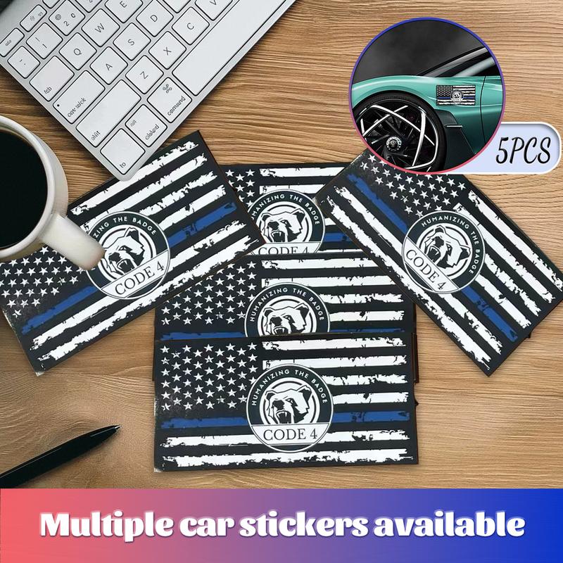 Code 4 Sticker 查看[5pcs Decorative Thin Blue Line Sticker Code 4 for Home Ornaments ...