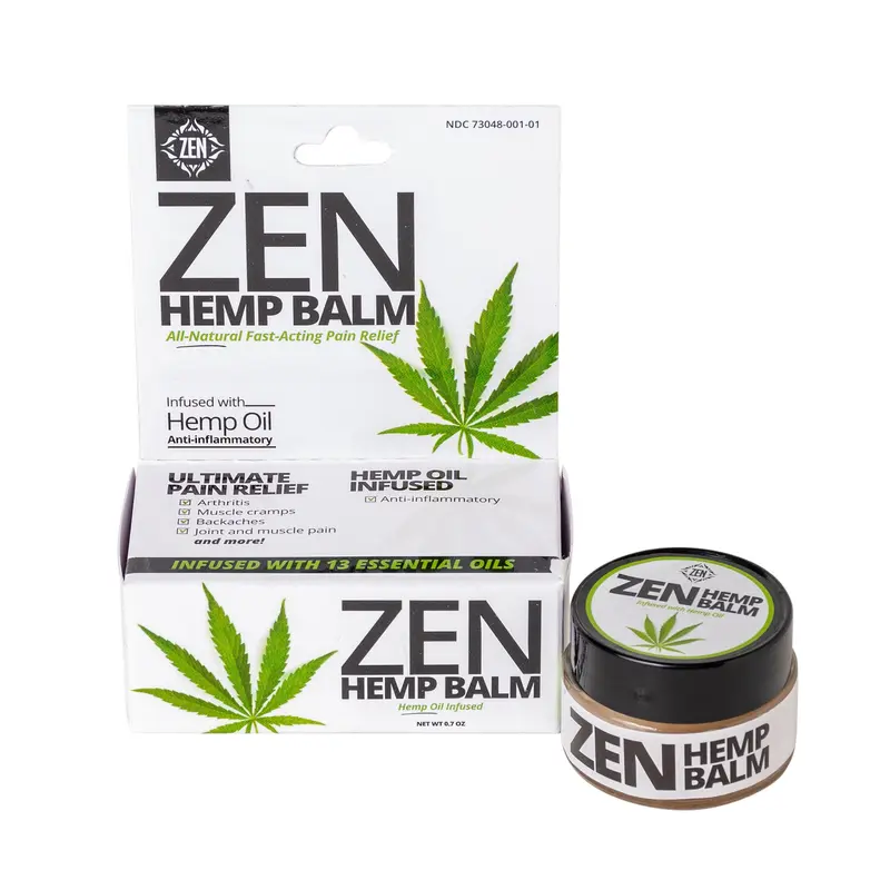 ZEN HEMP BALM - Natural Herbal Balm for Healthcare & Therapy - Versatile Ingredients for All Skin Needs Oil Calming Soothing Comfort Cosmetic