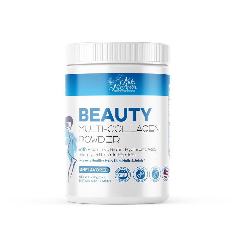 Beauty Multi-Collagen Powder | Non-GMO | Vegan | 30 Servings