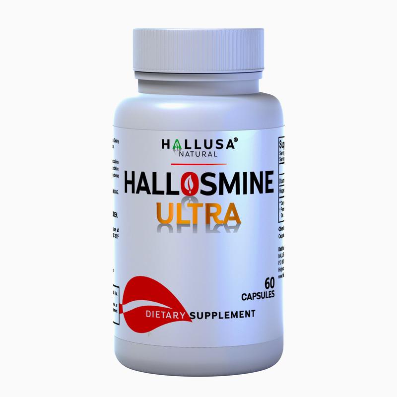 Hallosmine Ultra - Diosmin 500 mg - Hesperidin 150 mg - Dietary Supplement Diosmin Circulation 60 Cap - Healthcare  HALLUSA NATURAL Edible Fitness