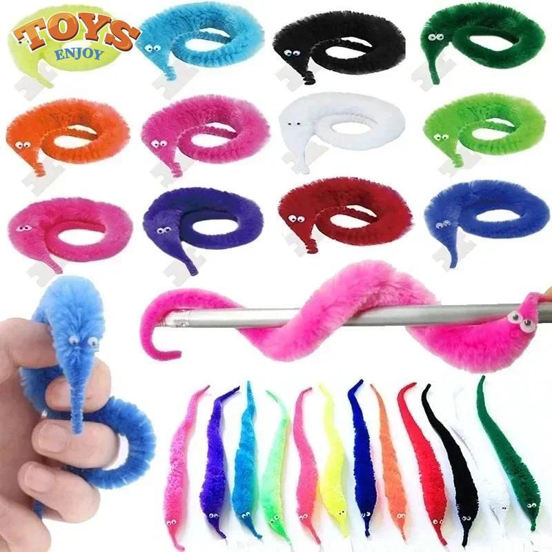查看[6Pcs Random Color Novelty Funny Props Twisty Magic Worm Trick Toy ...