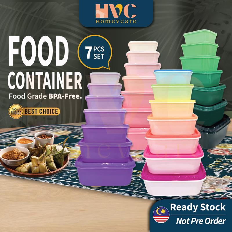 HVC 7 in 1 Food Container Set Rainbow With Lid Bek TikTok爆款商品分析 - GMV ...