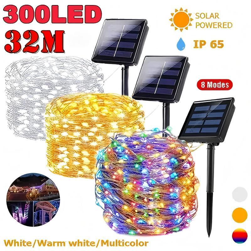 查看[32m/22m/12m/7m Solar Light Outdoor, 8 Modes Copper Wire Outdoor LED ...