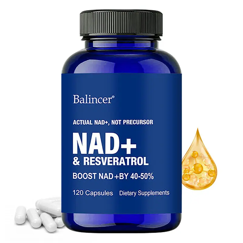 Balincer NAD+Resveratrol health supplement，Support skin health，Support sleep and mood health，120 Capsules