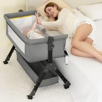 查看[【Spring Glow Up】 Portable Baby Bed 6-in-1 - Foldable Crib w/ 6 ...